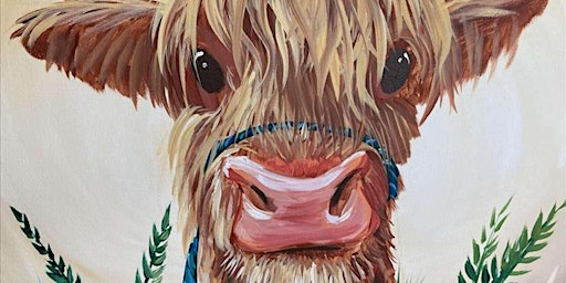 Image principale de Furry Highland Cow - Paint and Sip by Classpop!™