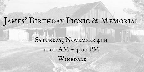 James' Birthday and Memorial Picnic primary image