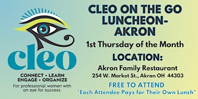 Image principale de CLEO on the Go Luncheons - Akron