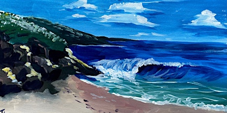 Paint and Sip in Melbourne: Crashing Wave