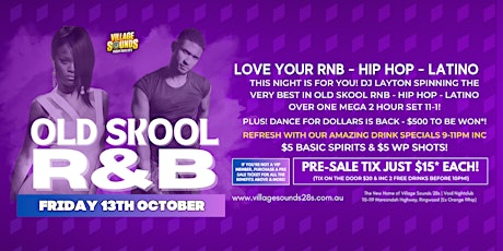 Old Skool R&B night at Village Sounds 28s, Void Nightclub, Ringwood! primary image