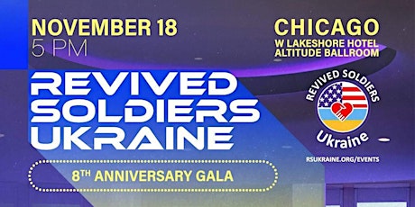 Image principale de Chicago, IL:  8th Anniversary Gala, Revived Soldiers Ukraine with Antytila