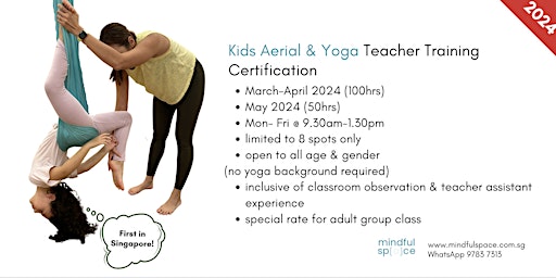 100 hrs & 50 hrs Kids Aerial & Yoga Teacher Training Certification (2024) primary image