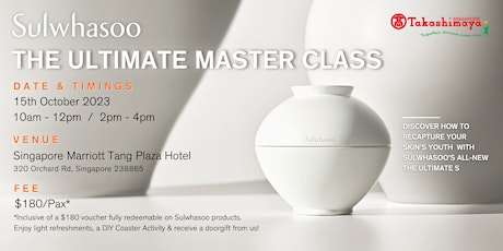 The Ultimate Sulwhasoo Masterclass @ Marriott Tang Plaza Hotel primary image