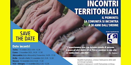 Imagem principal de Il Piemonte: la comunità si incontra a 30 anni dall’Ordine