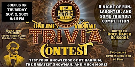 Primaire afbeelding van P.T. Barnum Trivia Night