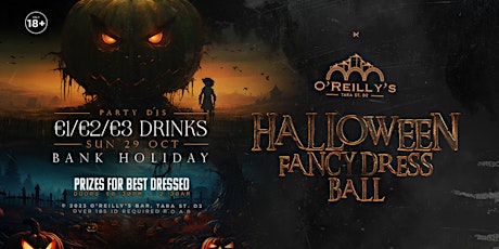 Imagem principal de O'Reilly's | Halloween Fancy Dress Ball | BH Sun 29th Oct