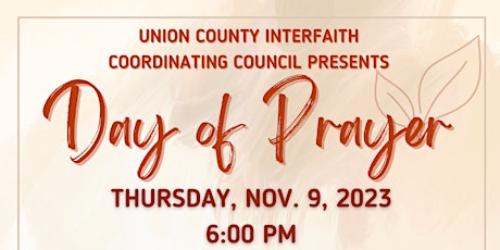 Union County Interfaith Day of Prayer primary image