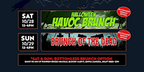 Image principale de Sat 10/28 & Sun 10/29 HALLOWEEN BRUNCH @ Treadwell Park UES