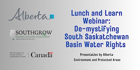 Lunch and Learn Event: De-mystifying South Saskatchewan Basin Water Rights primary image