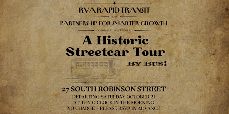 Historic Streetcar Tour - By Bus! primary image