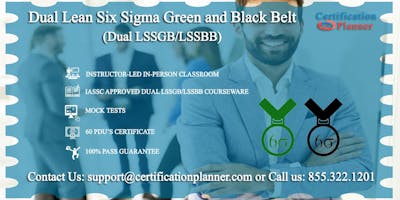 Dual Lean Six Sigma Green Belt and Black Belt 4-Days Classroom in Palo Alto