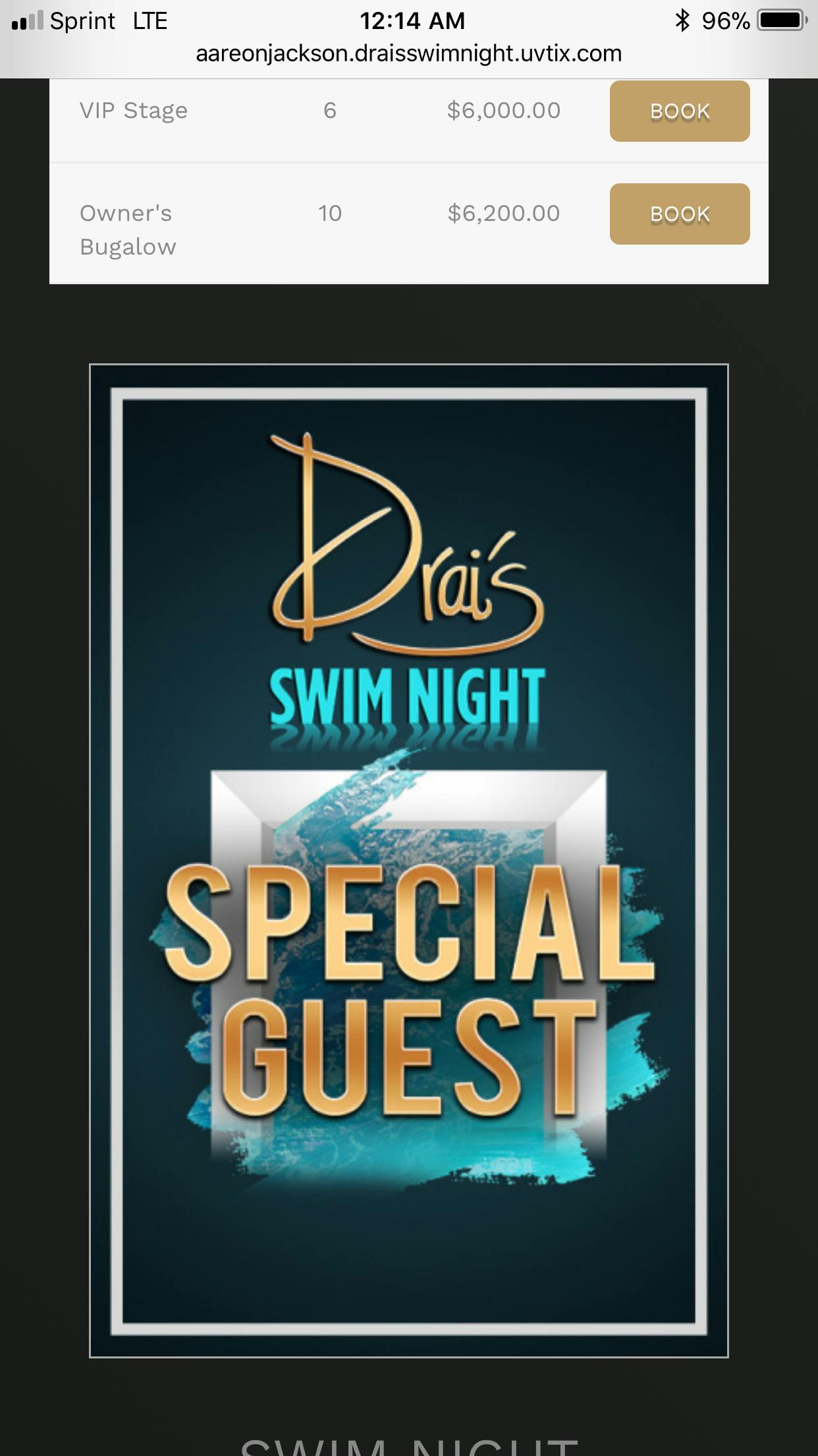 Nelly Live Drais Nightclub & Beachclub - Night Swim Guestlist 