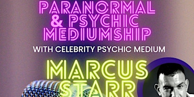 Imagem principal do evento Paranormal & Mediumship with Celebrity Psychic Marcus Starr @ Swindon