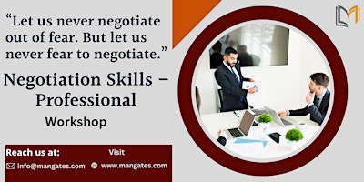 Hauptbild für Negotiation Skills - Professional 1 Day Training in Morristown, NJ