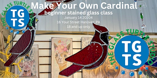 Make your own Cardinal Stained Glass Class primary image