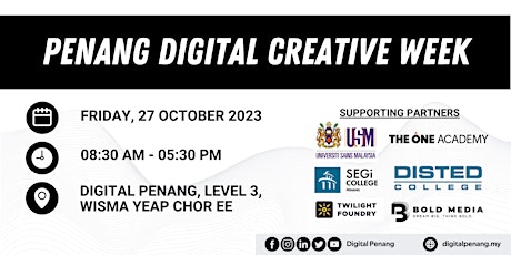 Image principale de Penang Digital Creative Week