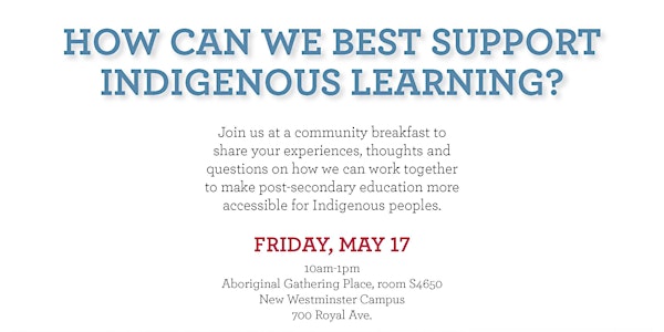 Indigenous Community Breakfast at Douglas College