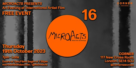 MicroActs 16 • An Evening of International Artist Film  primärbild