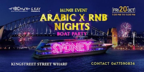 Primaire afbeelding van Arabic X RNB Boat Night Party - Launch Party @Darling Harbour