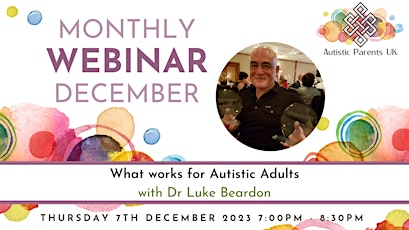 What works for Autistic Adults  with Dr Luke Beardon primary image