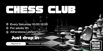 Imagem principal do evento Chess Club @ Atherstone Library. Drop In, No Need to Book.