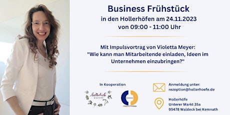 Primaire afbeelding van Business Frühstück mit Violetta Meyer von innohuman