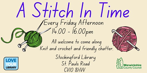 Image principale de A Stitch in Time at Stockingford Library