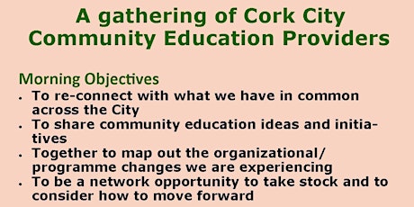 Primaire afbeelding van A Gathering of Cork City Community Education Providers