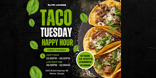 Imagem principal de $5 Drinks |Elite Lounge Taco Tuesday's FREE RSVP