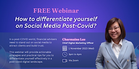 Imagem principal do evento FREE Webinar: How to Differentiate Yourself on Social Media Post-Covid