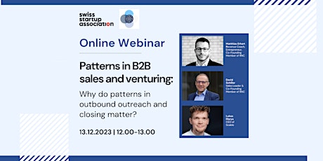 Hauptbild für Patterns in B2B sales and venturing: outbound outreach and closing