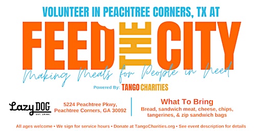 Image principale de Feed The City Peachtree Corners: Making Meals for People In Need