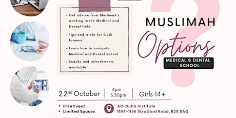 Muslimah Options - Medical and Dental School primary image