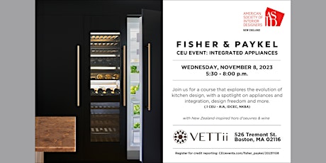 Fisher & Paykel CEU Event: Integrated Appliances primary image