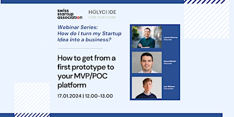 Primaire afbeelding van How to get from a first prototype to your MVP/POC platform 17.01.2024