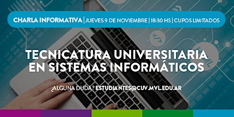 Primaire afbeelding van 1º Charla informativa obligatoria ► Tecnicatura Universitaria en Sistemas