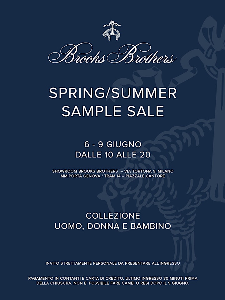 Immagine Spring/Summer Sample Sale | Brooks Brothers