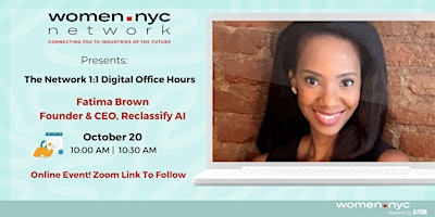 Women.NYC Network | 1:1 Digital Office Hours with Fatima Brown primary image
