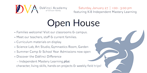 DaVinci Academy Open House, featuring K-8 primary image