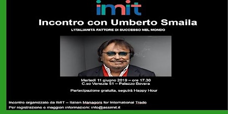 Immagine principale di Incontro con Umberto Smaila: l'italianità fattore di successo nel mondo 