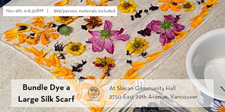 Imagem principal de Celebrate Harvest Season: Bundle Dye a Large Silk Scarf