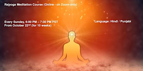RajYoga Meditation Foundation Course | Online on Zoom only| Hindi / Punjabi primary image
