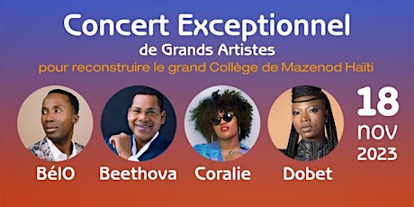 Concert de levée de fonds: Beethova Obas, BélO, Coralie, Dobet Gnahoré primary image