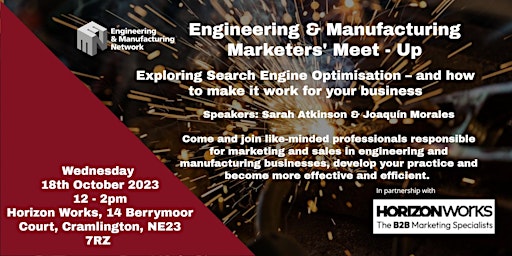 Engineering & Manufacturing Marketers' Meet-Up primary image