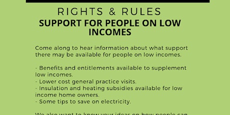 Rights & Rules - Support for People on Low Incomes primary image