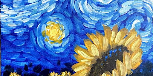 Starry Night Sunflower - Paint and Sip by Classpop!™ primary image