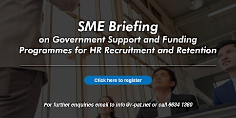 SME Briefing on Government Support and Funding Programmes for Recruitment and Retention - 15 May 2019 primary image