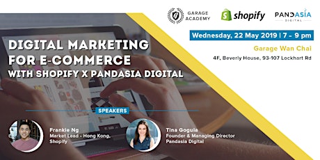Digital Marketing for e-Commerce with Shopify x Pandasia Digital primary image