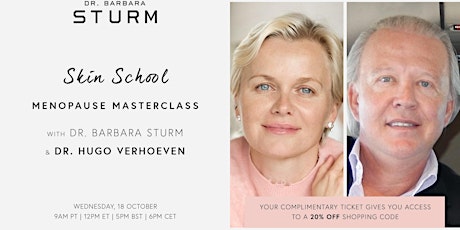 Menopause Masterclass with Dr. Barbara Sturm and Dr. Hugo Verhoeven primary image
